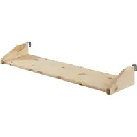 Vipack Kinderregal "Pino, mit 2 Metallhaken, zum Anhängen am Bett", beige (natur), B:79,3cm H:9cm T:21,2cm, Holzwerkstoff, Regale, Kinderregal, eine praktische Ergänzung zum Bett, 3 Farben