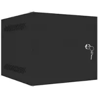 Lanberg WF10-2304-00B, Wandmontiertes Regal, 4U, 20 kg, 4,56 kg, Schwarz