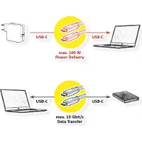 Roline USB 3.2 Gen 2 kompatibles Kabel, USB C-C, ST/ST, 4K UHD-1, 10Gbit/s, Emark, 100W, schwarz, 3 m