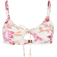 Seafolly - Women's Silkroad Drawstring Keyhole Bralette - Bikini-Top Gr 32 weiß/rosa