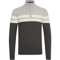Blend Troyer "Troyer BHNaresh", Herren, Gr. XL, grau (stone mix), Obermaterial: 100% Baumwolle CO., Pullover Troyer