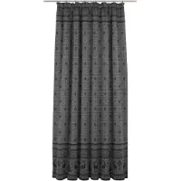 Wirth Vorhang "Romo" Gr. 1, grau, B:135cm H:145cm, Jacquard, Baumwolle, Polyester, Gardinen, Vorhang