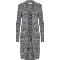 Oxmo Strickjacke "Strickjacke OXPhiletta", Damen, Gr. M, blau (insignia b), Obermaterial: 100% Baumwolle CO., Strickjacken Strickjacke