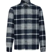 !Solid Langarmhemd SOLID "Langarmhemd SDNab", Herren, Gr. XXL, N-Gr, blau (insignia blau), Obermaterial: 60% Polyester PES. 40% Baumwolle CO., Hemden Langarmhemd
