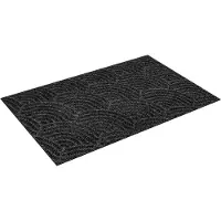Wash & dry Fußmatte "Waves", grau (schwarz, grau), B:45cm H:8mm L:75cm, Polyester, BY KLEEN-TEX, Teppiche, Fußmatte, Schmutzfangmatte, In- und Outdoor geeignet, waschbar