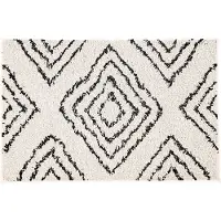 Kleine wolke Badematte "Boho, Badvorleger, Badezimmer Teppich", beige (natur), H:36mm, Baumwolle, Badematten, Badematte, Badteppich, modernes Rauten Muster, reine Baumwolle, waschbar