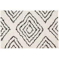 Kleine wolke Badematte "Boho, Badvorleger, Badezimmer Teppich", beige (natur), H:36mm, Baumwolle, Badematten, Badematte, Badteppich, modernes Rauten Muster, reine Baumwolle, waschbar