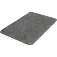 Kleine wolke Badematte "Marco, Badvorleger, Badezimmer Teppich", grau (anthrazit), H:20mm, Polyester, Badematten, Badematte, Badteppich, Uni Farben