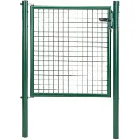 GAH Alberts Zauneinzeltür ALBERTS "Wellengitter-Einzeltor mit Zubehör", grün, B:100cm H:75cm, Stahl, Tore, Zauneinzeltür, Höhe: 75 - 200 cm, Breite: 100 bis 131 cm