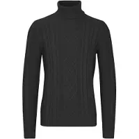 11 Project Rollkragenpullover "Rollkragenpullover PRJamelio", Herren, Gr. L, grau (dunkelgrau melange), Obermaterial: 70% Baumwolle CO recyc.. 30% Polyester Pol. recyc.., Pullover Rollkragenpullover
