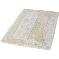 Kleine wolke "Havanna, Badvorleger, Badezimmer Teppich" Höhe 16 mm fußbodenheizungsgeeignet Badteppich, Uni Farben, Hoch-Tief Effekt, mit Bordüre