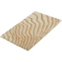 Kleine wolke Badematte "Terrace, Badvorleger, Badezimmer Teppich", beige (sandbeige), H:23mm, Polyacryl, Badematten, Badematte, Badteppich, modernes Wellen Design, Hoch-Tief Effekt