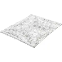 Kleine wolke Badematte "Switch, Badvorleger, Badezimmer Teppich", beige (macadamia), H:5mm, Baumwolle, Polyester, Badematten, Badematte, Badteppich, handgefertigt, Wendedesign, geometrisches Muster
