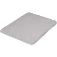 Kleine wolke Badematte "Marco, Badvorleger, Badezimmer Teppich", grau (silbergrau), H:20mm, Polyester, Badematten, Badematte, Badteppich, Uni Farben