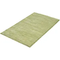 Kleine wolke Badematte "Glow, Badvorleger, Badezimmer Teppich", grün (dill), H:14mm, Polyester, Badematten, Badematte, Badteppich, Uni Farben, Streifen Struktur, Hoch-Tief Effekt