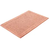 Kleine wolke Badematte "Net, Badvorleger, Badezimmer Teppich", orange (papaya), H:17mm, Baumwolle, Badematten, Badematte, Badteppich, Uni Farben, rutschhhemmend