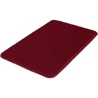 Kleine wolke Badematte "Marco, Badvorleger, Badezimmer Teppich", rot (granat), H:20mm, Polyester, Badematten, Badematte, Badteppich, Uni Farben