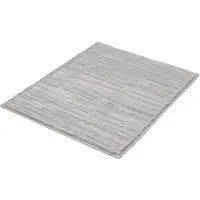 Kleine wolke Badematte "Glow, Badvorleger, Badezimmer Teppich", weiß (auster), H:14mm, Polyester, Badematten, Badematte, Badteppich, Uni Farben, Streifen Struktur, Hoch-Tief Effekt