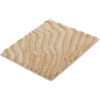Kleine wolke Badematte "Terrace, Badvorleger, Badezimmer Teppich", beige (sandbeige), H:23mm, Polyacryl, Badematten, Badematte, Badteppich, modernes Wellen Design, Hoch-Tief Effekt