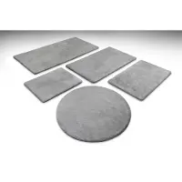 Wecon Home Badematte BASICS "Emil", grau, H:25mm, Polyester, Badematten, Badematte, waschbar, rutschfest, strapazierfähig, pflegeleicht und super weich