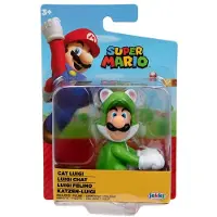 JAKKS Pacific Nintendo Super Mario Figur Cat Luigi, 6,5 cm