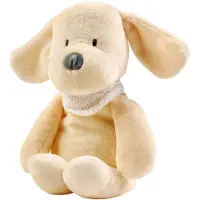 Nattou Kuscheltier "Sleepy Dog Vanilla" mit beruhigender Musik, Lichteffekten und Weinen-Sensor, 4-in-1-Funktion, für Babys ab 0 Monaten
