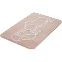Kleine wolke Badematte "Face, Badvorleger, Badezimmer Teppich", lila (pearl), H:18mm, Polyacryl, Badematten, Badematte, Badteppich, modernes Design, Motiv Gesichter, waschbar