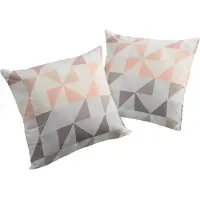 Wirth Dekokissen "Berlare" Gr. 1, lila (rosé, violett, kreise), B:40cm L:40cm, Baumwolle, Polyester, Dekokissen_Sitzkissen_Kissenhüllen, Dekokissen, Kissenhülle ohne Füllung, 2 Stück