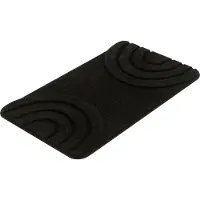 Kleine wolke Badematte "Bow, Badvorleger, Badezimmer Teppich", schwarz, H:25mm, Polyacryl, Badematten, Badematte, Badteppich, Uni Faben, Hoch/Tief Effekt