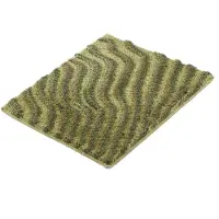 Kleine wolke Badematte "Terrace, Badvorleger, Badezimmer Teppich", grün (dill), H:23mm, Polyacryl, Badematten, Badematte, Badteppich, modernes Wellen Design, Hoch-Tief Effekt