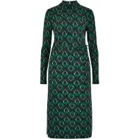 Apricot Midikleid "Geometrisch gemustertes Midikleid" mit Bindeband, 2 tlg. mit Bindeband