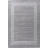 Theko Wollteppich "USEDOM 8301", rechteckig, 11 mm Höhe, Uni Farben, reine Wolle, handgetuftet, mit Bordüre