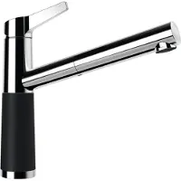 Schock Küchenarmatur "SC-510 SB ND", schwarz (magma), B:20,1cm H:22,8cm Ø:5,1cm, Messing, Armaturen, Küchenarmatur, Niederdruck, ausziehbar, Rückflussverhinderer, Schwenkbereich 120