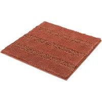 Kleine wolke Badematte "Monrovia, Badvorleger, Badezimmer Teppich", orange (terracotta), H:23mm, Kunstfaser, Badematten, Badematte, Badteppich, Uni Farben, gestreift, aus Mikrofaser, waschbar