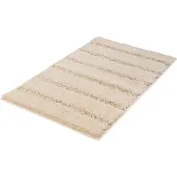 Kleine wolke Badematte "Monrovia, Badvorleger, Badezimmer Teppich" Gr. 1, beige (sandbeige), H:23mm, Kunstfaser, Badematten, Badematte, Badteppich, Uni Farben, gestreift, aus Mikrofaser, waschbar