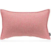 Hock Dekokissen H.O.C.K. "Bobo", rot (rot, gemustert), B:30cm H:10cm L:50cm, Baumwolle, Polyester, Dekokissen_Sitzkissen_Kissenhüllen, Dekokissen, mit Jaquard-Struktur, Kissenhülle mit Füllung, 1 Stück
