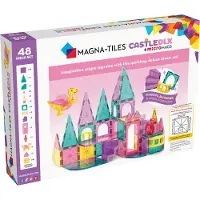 Magna-Tiles Magnetset – 48 Teile – Burg Deluxe + MicroMAGS - - One Size - Magnetspielzeug