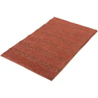 Kleine wolke Badematte "Monrovia, Badvorleger, Badezimmer Teppich", orange (terracotta), H:23mm, Kunstfaser, Badematten, Badematte, Badteppich, Uni Farben, gestreift, aus Mikrofaser, waschbar