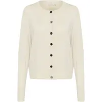 Kaffe Strickjacke "Strickjacke KAregina", Damen, Gr. XS, beige (sand dollar), Obermaterial: 70% Viskose CV. 20% Nylon NY. 10% Polyester PES., Strickjacken Strickjacke