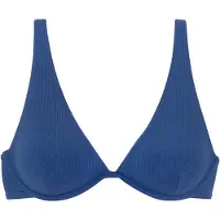 Venice beach Bügel-Bikini-Top "Lucky", Damen, Gr. 40, Cup D, blau, Recycling-Polyamid, Strukturmuster, Bikini-Oberteile Bügel-Bikini-Top, aus gerippter Strukturware
