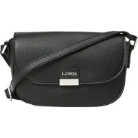 L.credi Umhängetasche Schultertasche Janina Flapbag Black schwarz