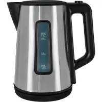 Exquisit Wasserkocher "WK 6119 isw", schwarz (inox, schwarz), B:23,4cm H:25,2cm T:16,2cm, Wasserkocher, Wasserkocher