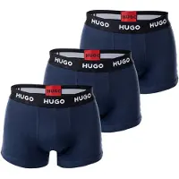 HUGO für Herren. 50469786 3er Pack Logo navy Bund Boxershorts (M), Homewear, Baumwolle, Marine
