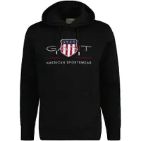 Gant Sweatshirt "Sweatshirt REGULAR ARCHIVE SHIELD HOODIE", Herren, Gr. 4XL, schwarz, Obermaterial: 78% Baumwolle CO. 22% Polyester PES., Sweatshirts Sweatshirt