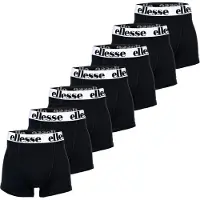 Ellesse Boxershorts "Boxershort YEMA 7 Pack Boxer Shorts 7er Pack", Herren, Gr. 4XL, schwarz (schwarz, weiß), Obermaterial: 95% Baumwolle CO. 5% Elasthan EL., Unterhosen Boxershorts