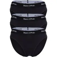 Marc O'Polo Slip "Essentials Woven", Damen, Gr. M (38), schwarz (990schwarz), Obermaterial: 95% Baumwolle, 5% Elasthan, bedruckt, unifarben, körpernah, Unterhosen Slip, mit dezenter Logodetailierung