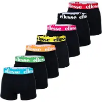 Ellesse Boxershorts "Boxershort YEMA 7 Pack Boxer Shorts 7er Pack", Herren, Gr. 4XL, bunt (schwarz, multi), Obermaterial: 95% Baumwolle CO. 5% Elasthan EL., Unterhosen Boxershorts