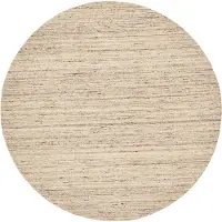 Theko Wollteppich "Pure UNI", rund, 14 mm Höhe, Handwebteppich, meliert, reine Wolle, handgewebt