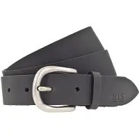 H.I.S. Ledergürtel H.I.S, Damen, Gr. 125, grau, Rindsleder, unifarben, Gürtel Ledergürtel, in verschiedenen Farben mit dezenter Markenprägung - bis Gr. 125