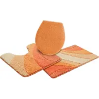 Otto Home Badematte "Josie, Badvorleger, Badezimmer Teppich" Gr. 11, orange (terra), H:20mm, Polyester, Badematten, Badematte, Badteppich, Badematten, rechteckig, rund & als 3-tlg. Set erhältlich